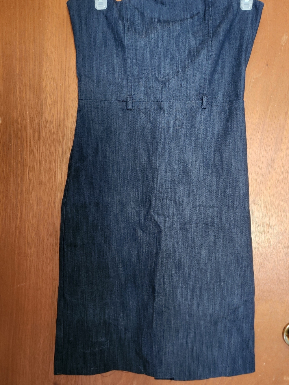 Cute Women's Dark Blue Denim Jeans Mini Dress Small